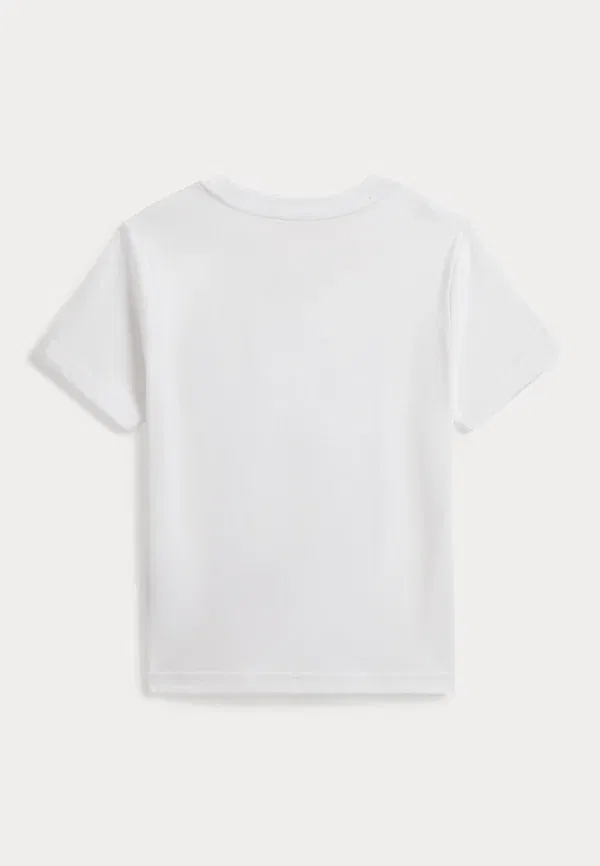 Футболка Polo Ralph Lauren Polo bear cotton jersey tee 2 6y print t-shirt, белый — фото 2