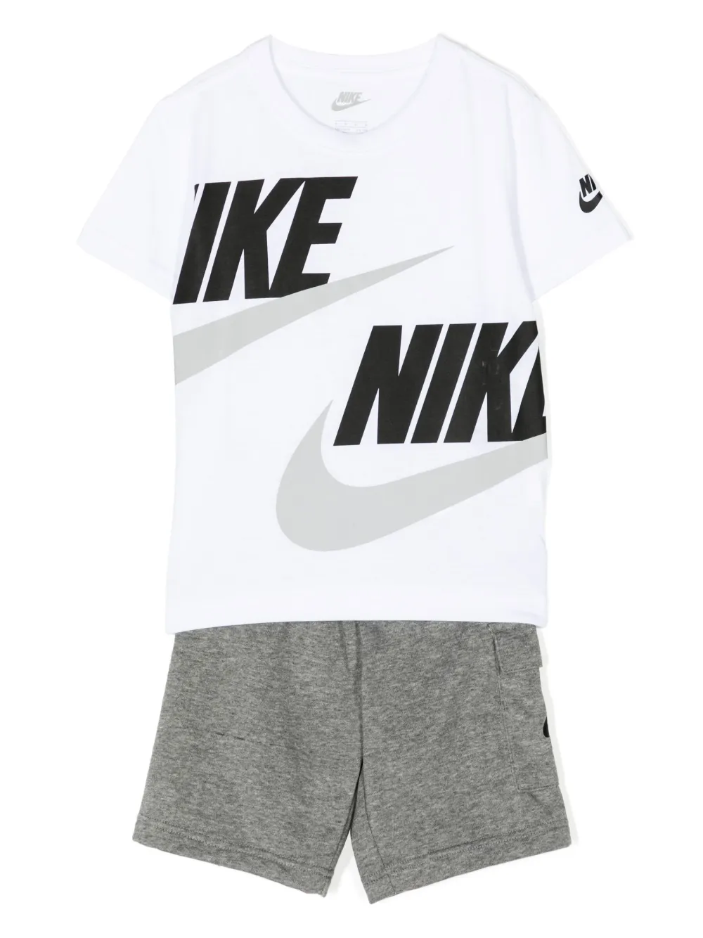 

Шорты с эластичным поясом и логотипом Nike Kids, серый