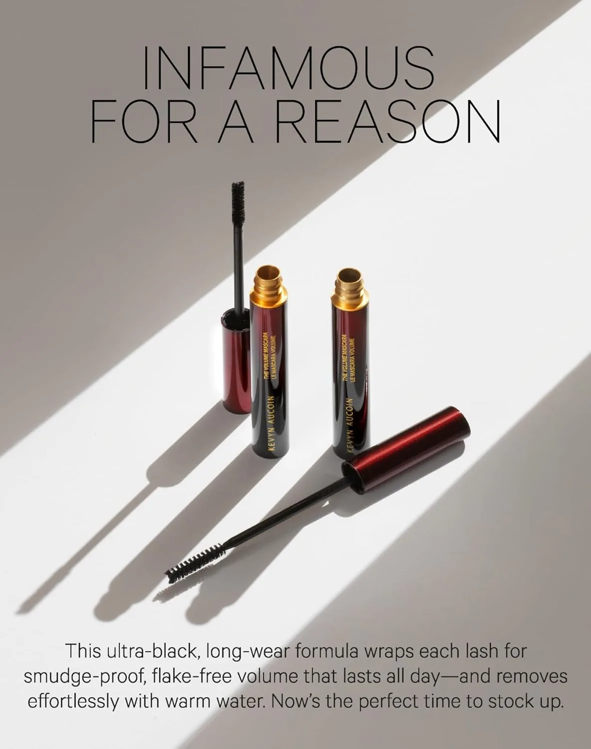 Kevyn Aucoin The Volume Mascara, Black: кисть для точного нанесения, технология tubing, стойкость, без комочков и осыпания, удлиняет и разделяет ресницы, легко смывается водой 5.10 г (1 шт.), Rich Pitch Black — фото 3