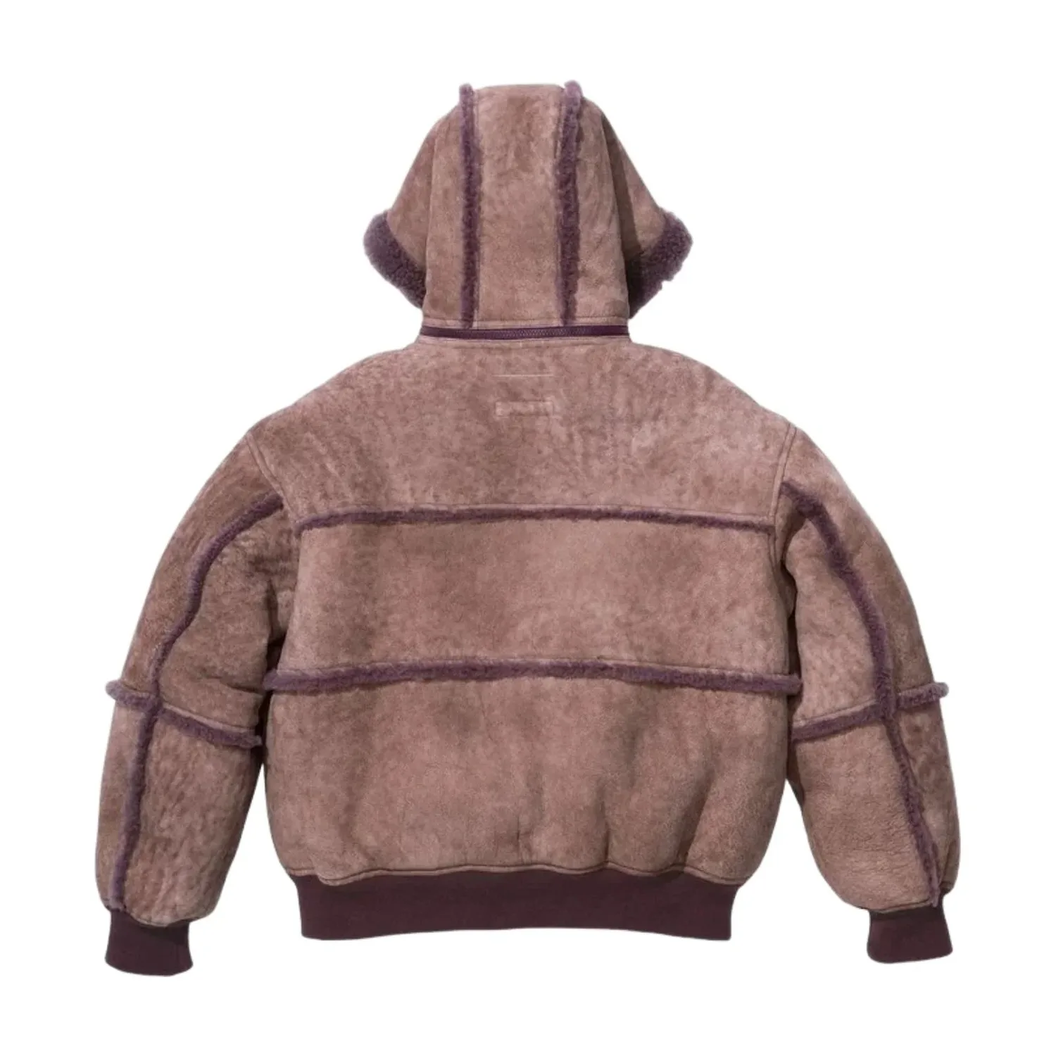 Куртка-бомбер Supreme x MM6 Maison Margiela с капюшоном и меховой отделкой, фиолетовая — фото 3