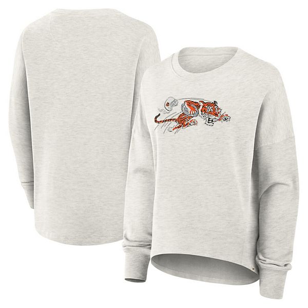 

Женский оверсайз свитшот Cincinnati Bengals в цвете heather gray Fanatics