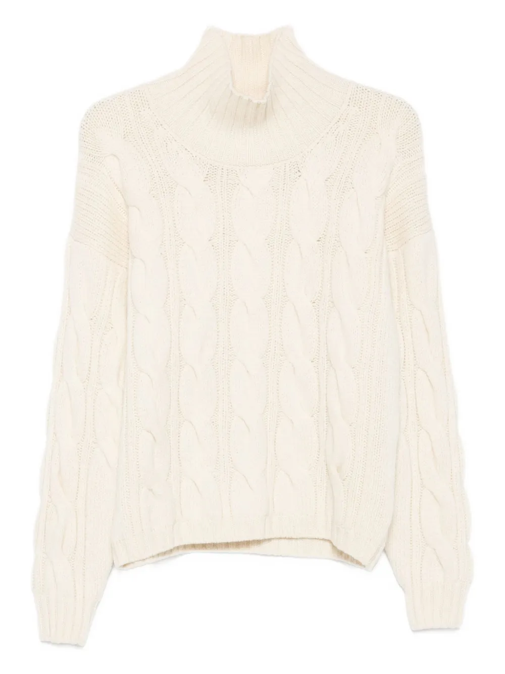 

Свитер фактурной вязки с высоким воротником Incentive! Cashmere, белый