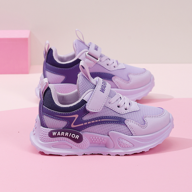 Warrior Cushioning Breathable Низкие Детские Повседневные Кроссовки, Фиолетовый/Темно-фиолетовый — фото 2