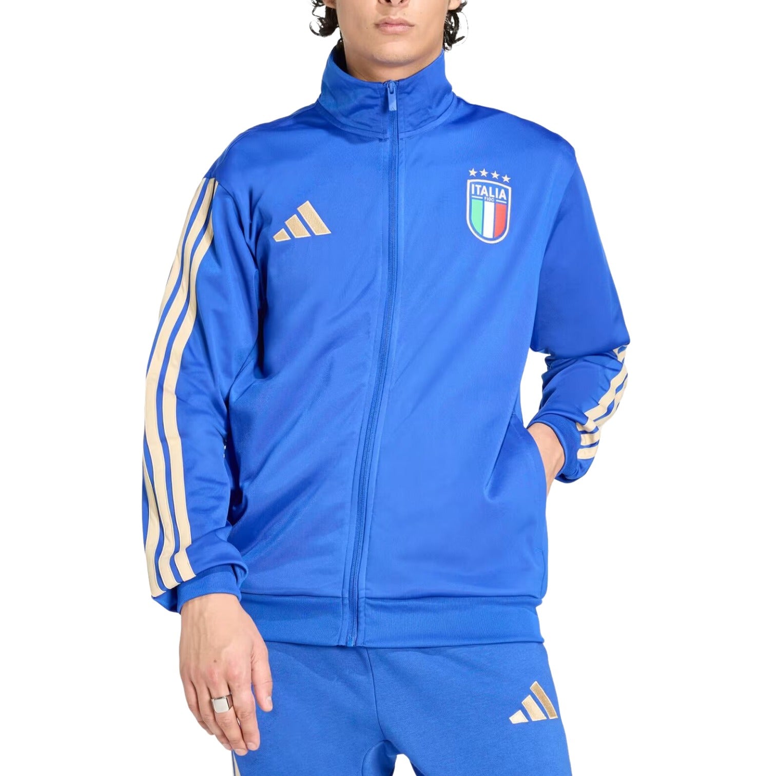 Спортивная футболка Adidas Italy DNA Track Top 'Bold Blue' — фото 2