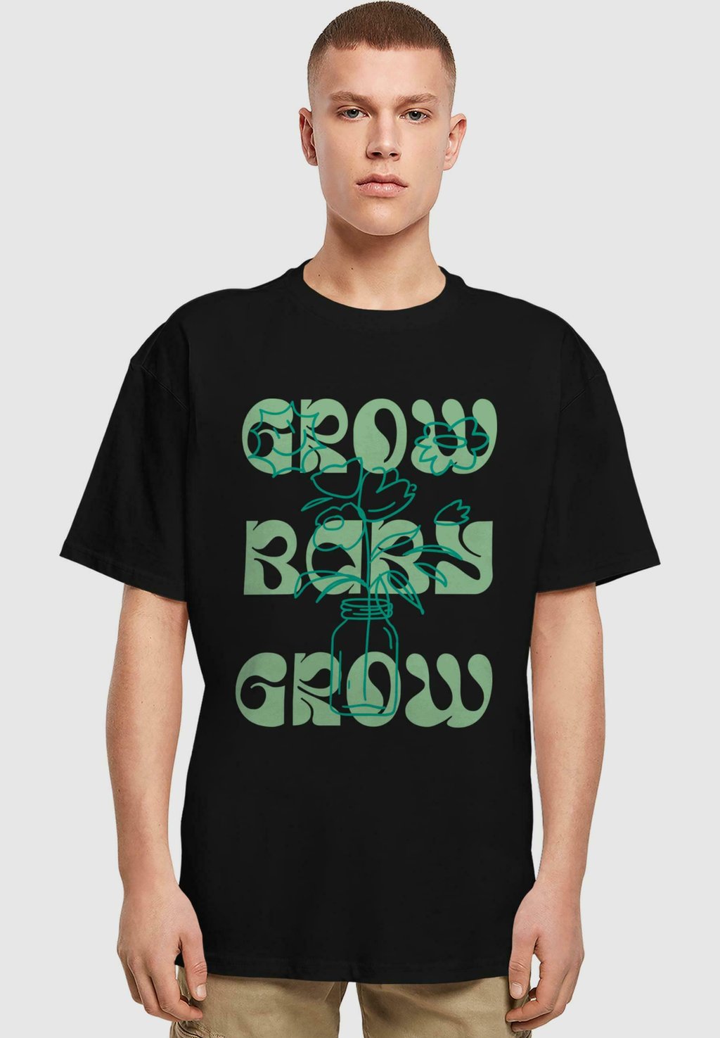 

Футболка с принтом GROW Merchcode, черный