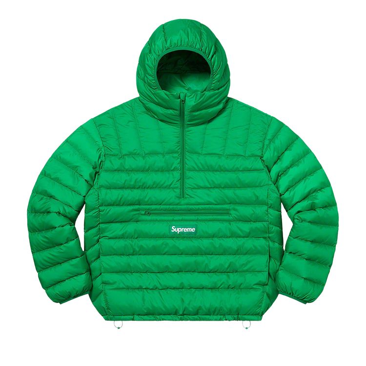 

Пуловер Supreme Micro Down Half Zip Hooded Pullover 'Green', зеленый