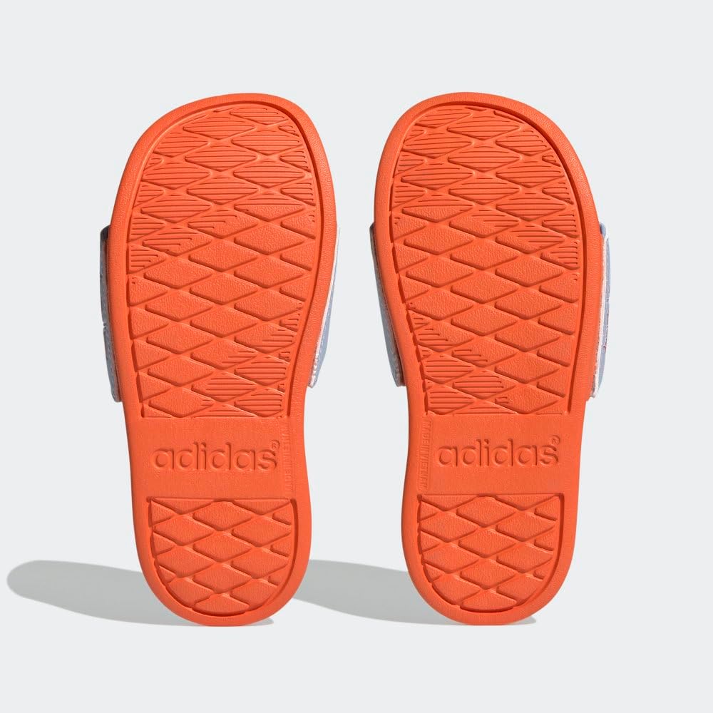 Шлепанцы Adidas Adilette Comfort для мальчиков, оранжевый/голубой — фото 4