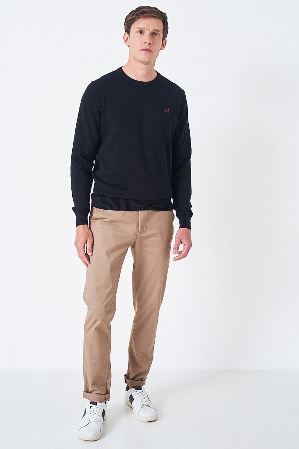 

Джемпер с круглым вырезом из органического хлопка Crew Clothing Crew Clothing Company, черный