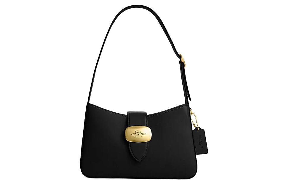 

Кожаная сумка через плечо Eliza Cow черная COACH