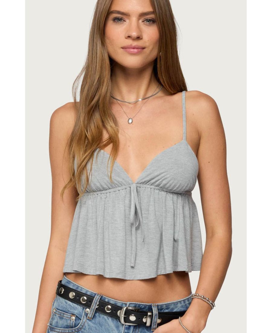 

Женская майка-бэбидолл Восход солнца Edikted, Light-gray-melange