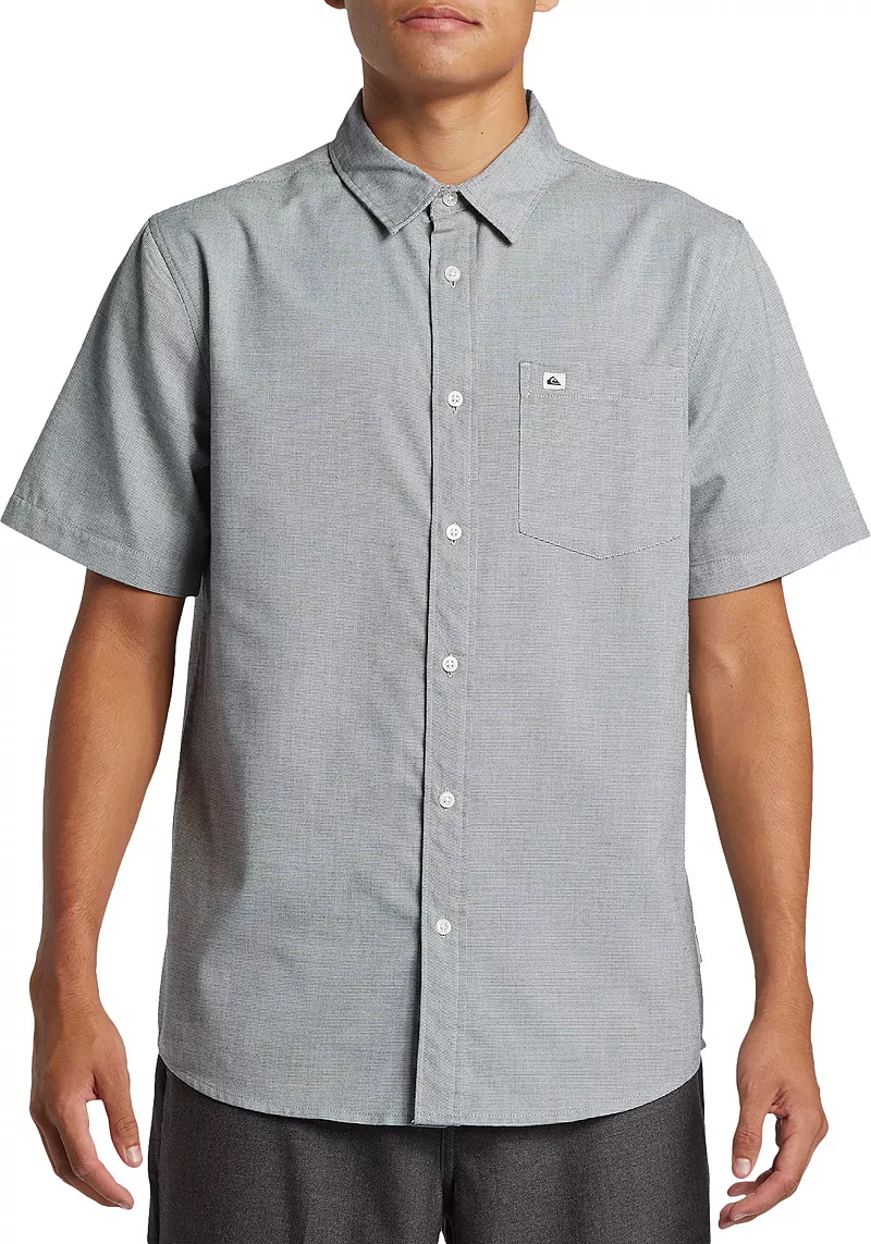 

Quiksilver Мужская классическая тканая рубашка с короткими рукавами Shoreline, цвет White Marble Heather