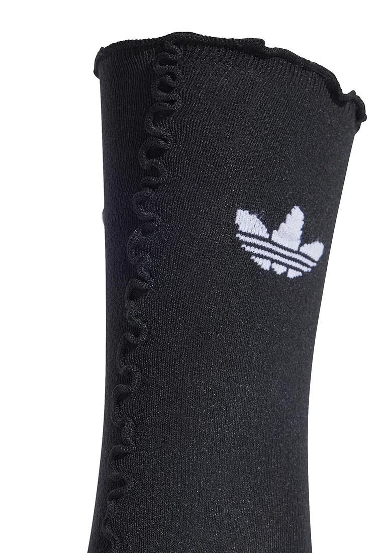 Носки женские, с рюшами, 2 пары Adidas, белый/черный — фото 4