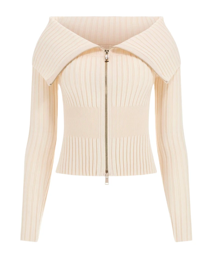 

Бежевый кардиган на молнии для женщин Guess, бежевый