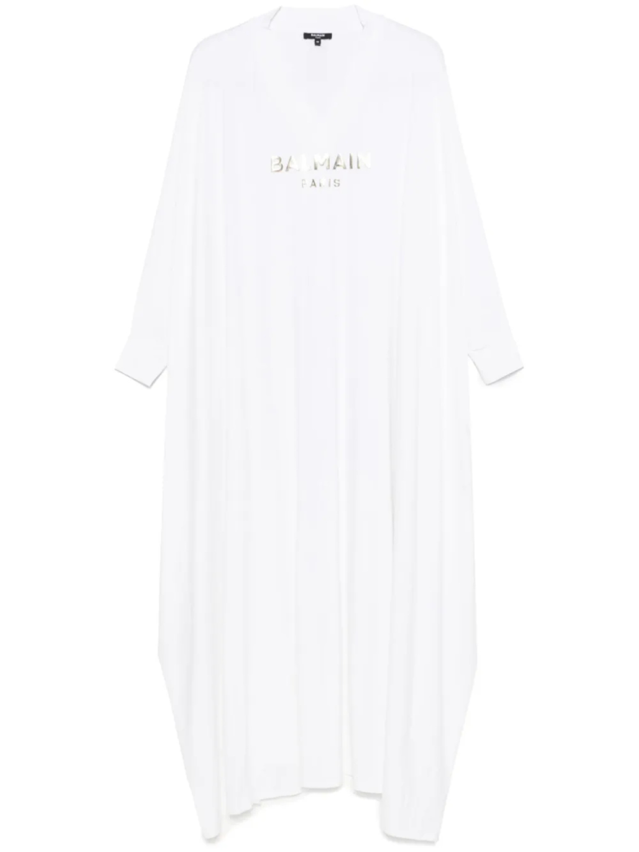 

Платье макси с принтом логотипа Balmain, белый