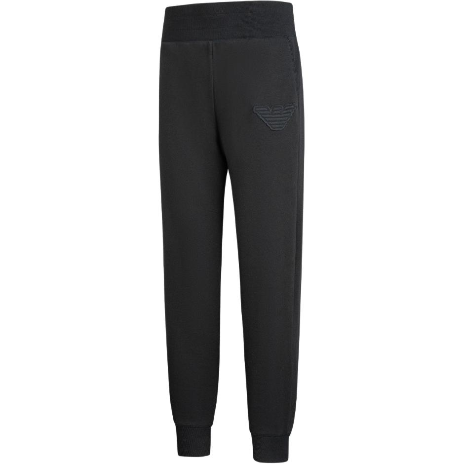 Брюки спортивные с нашивкой-логотипом EMPORIO ARMANI, черные — фото 4