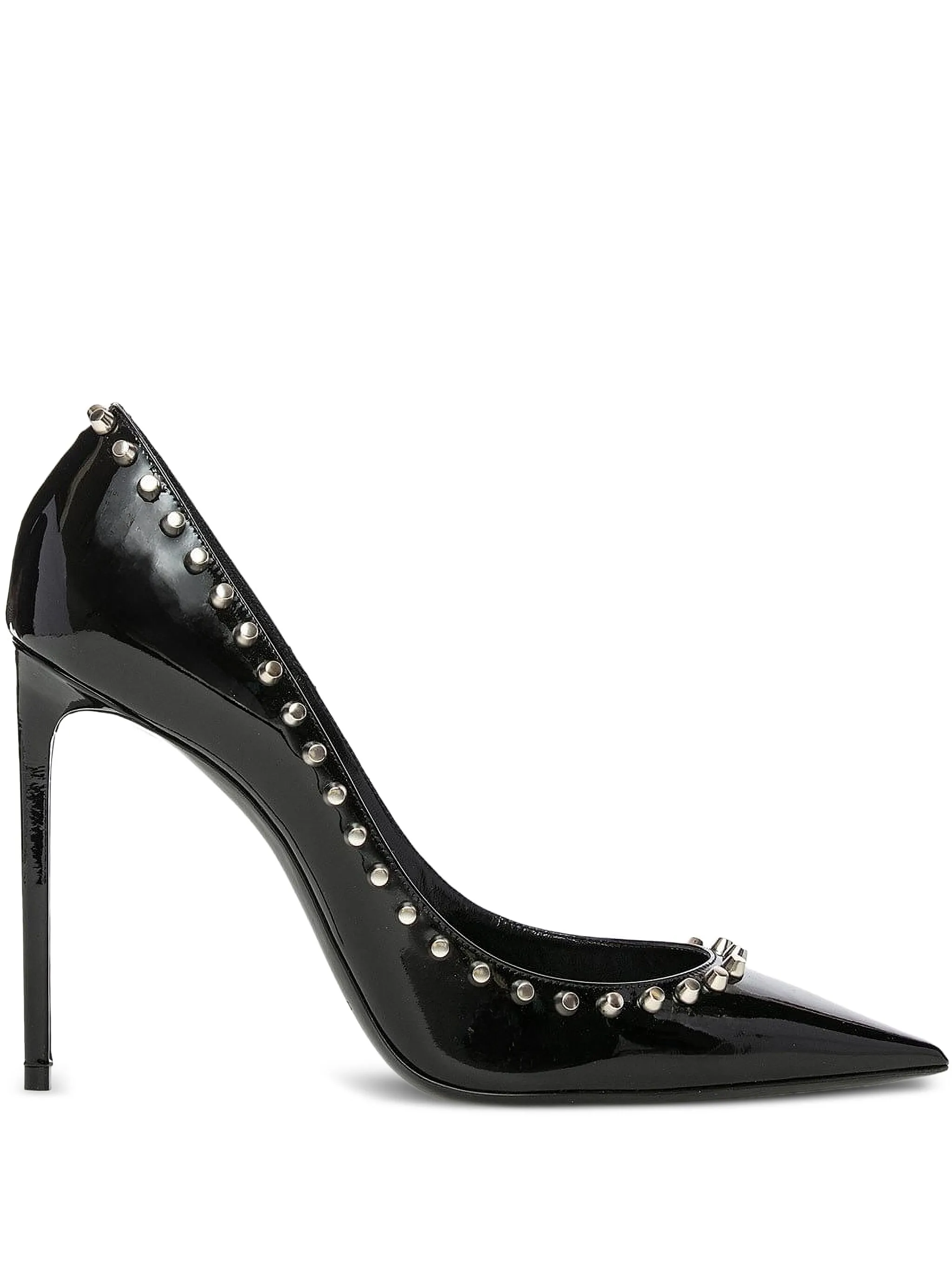 Лакированные туфли Zoe 105 с заклепками Saint Laurent, черный