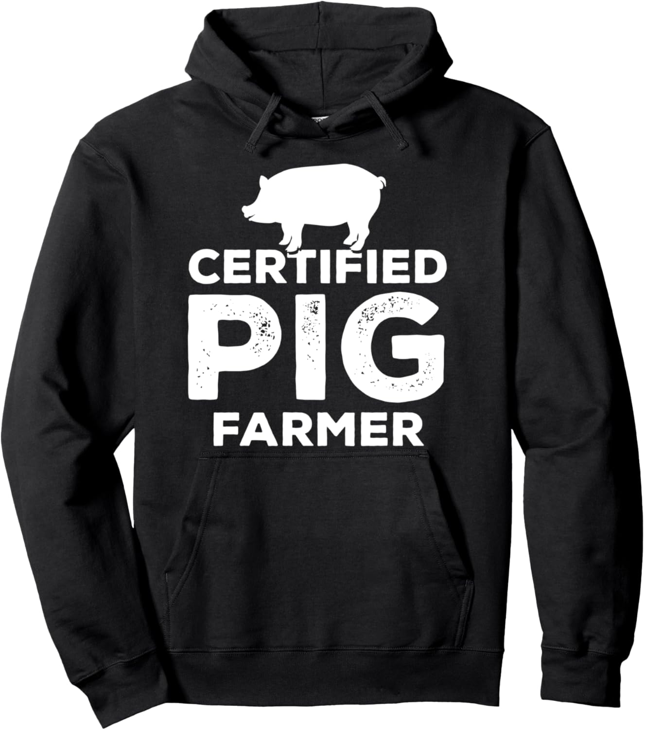 

Толстовка с капюшоном в стиле Сертифицированный свиновод Shirtside Pig Farmer, черный