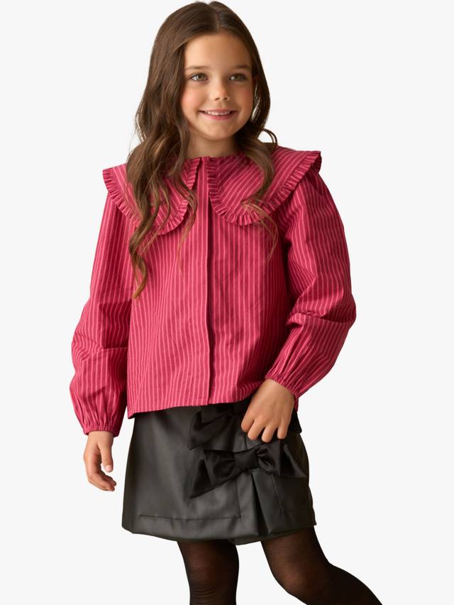 

Детская рубашка с воротником-жабо Angel & Rocket, Pink