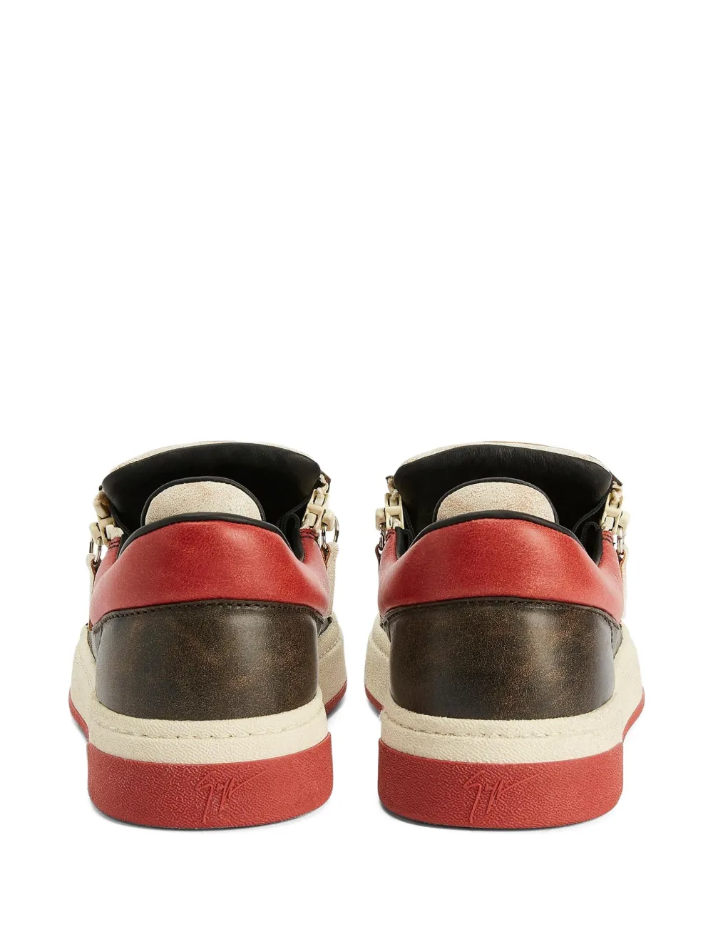 Кроссовки в двух тонах Giuseppe Zanotti, красный — фото 3