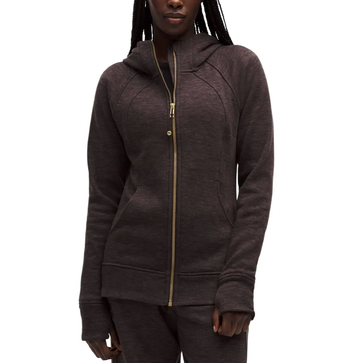 

Женская толстовка Scuba Lululemon, mixed color красныйwood коричневый/золото/hsqa/золото