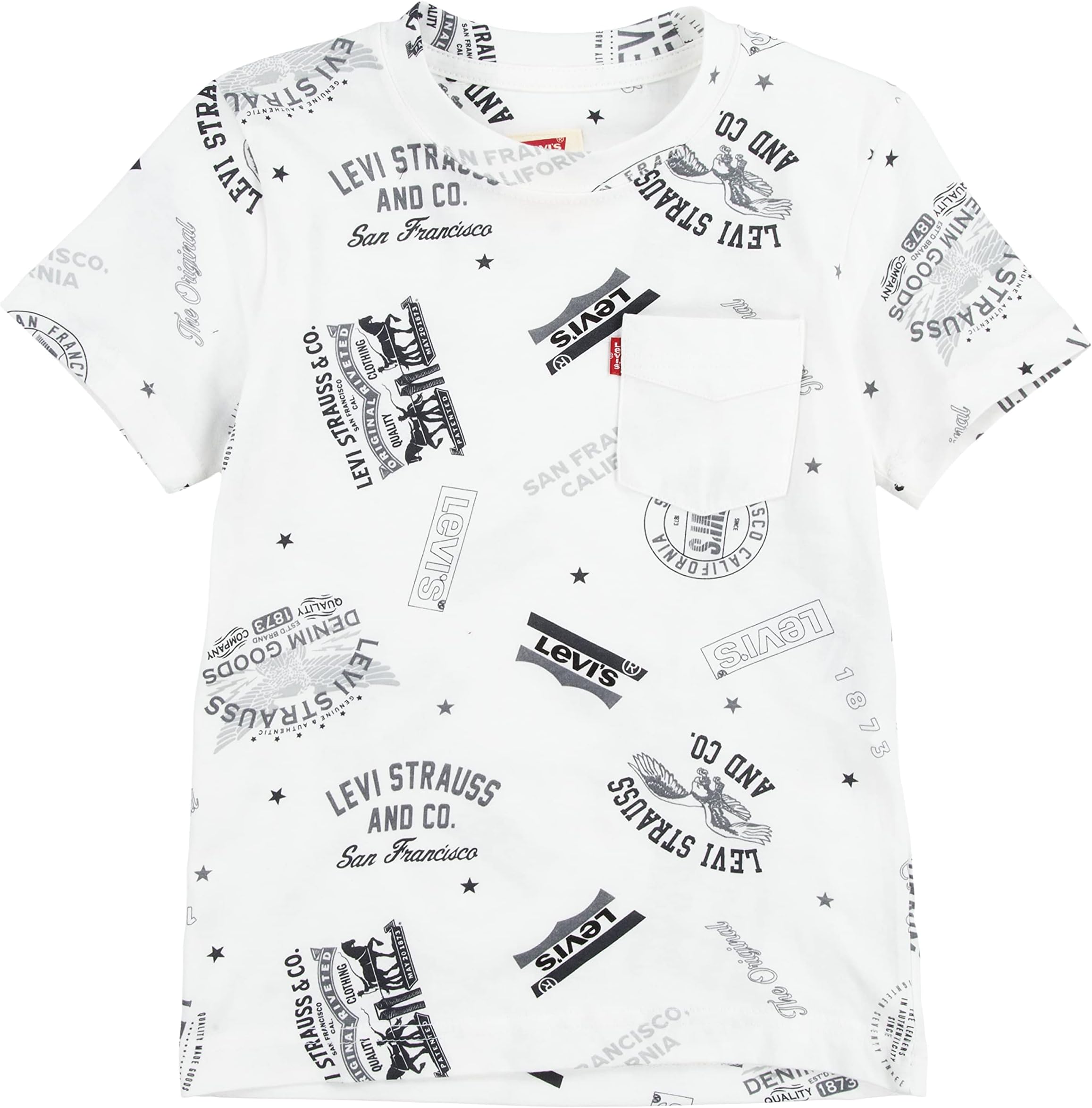 

Футболка Levi'S Short Sleeve Printed Tee Shirt, белый