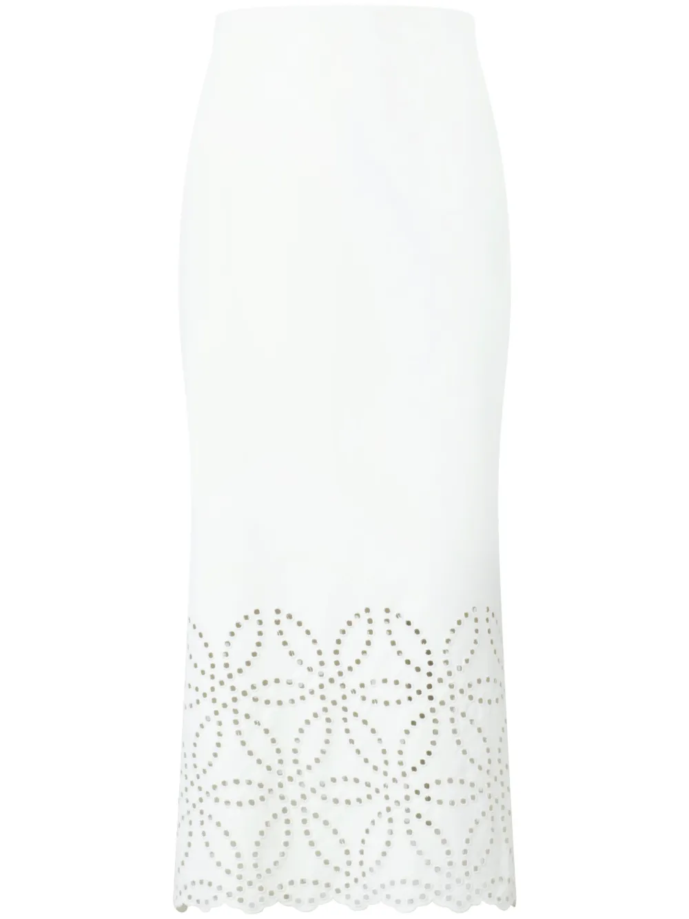 

Юбка миди Atira с люверсами Silvia Tcherassi, белый