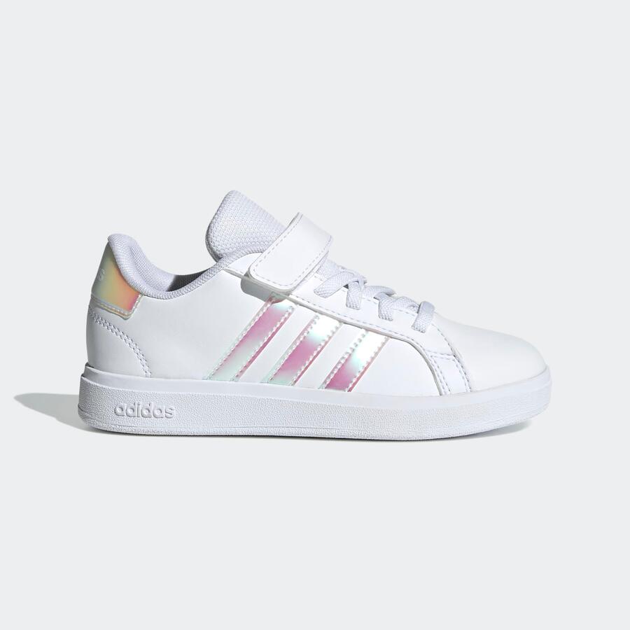 Детские кроссовки ADIDAS - Grand Court, белые/розовые — фото 2