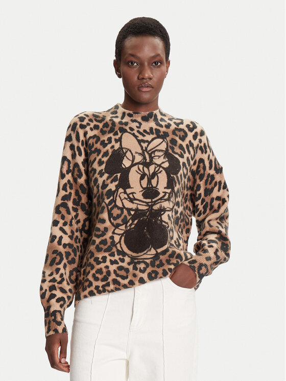 

Свитер regular fit Minnie 25WWJF43 Desigual, коричневый