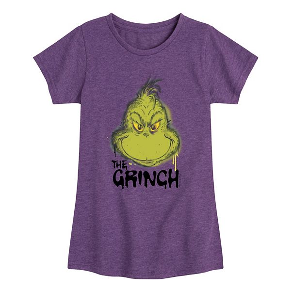 

Футболка с принтом Dr Seuss The Spray Paint Grinch, Heather Purple