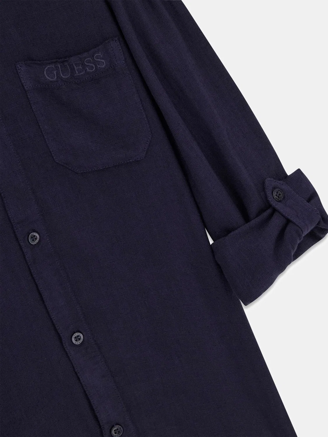 Рубашка на пуговицах стандартного кроя Guess, Dark Blue — фото 4
