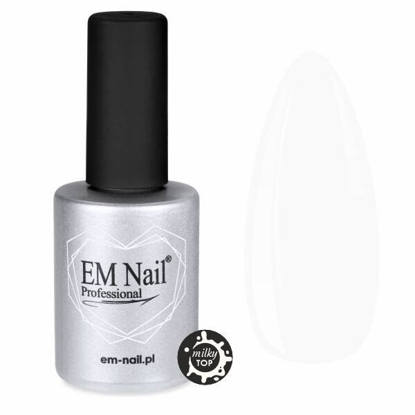 

EM NAIL Milky Top No Wipe Молочный топ для ногтей 15 мл