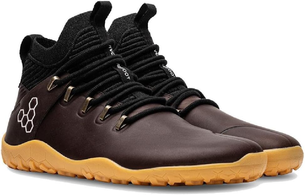 Мужские кожаные и шерстяные походные кроссовки Vivobarefoot Magna Leather FG с подошвой для бега, Bracken — фото 2