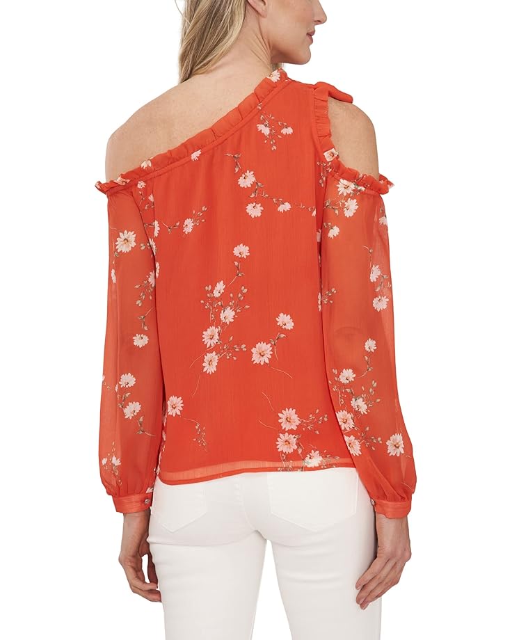 

Блуза CeCe Cold-Shoulder Bow Blouse, цвет Coral Sunset