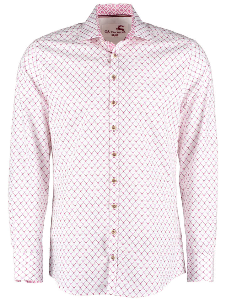 

Традиционная рубашка кедасе малинового цвета OS-Trachten