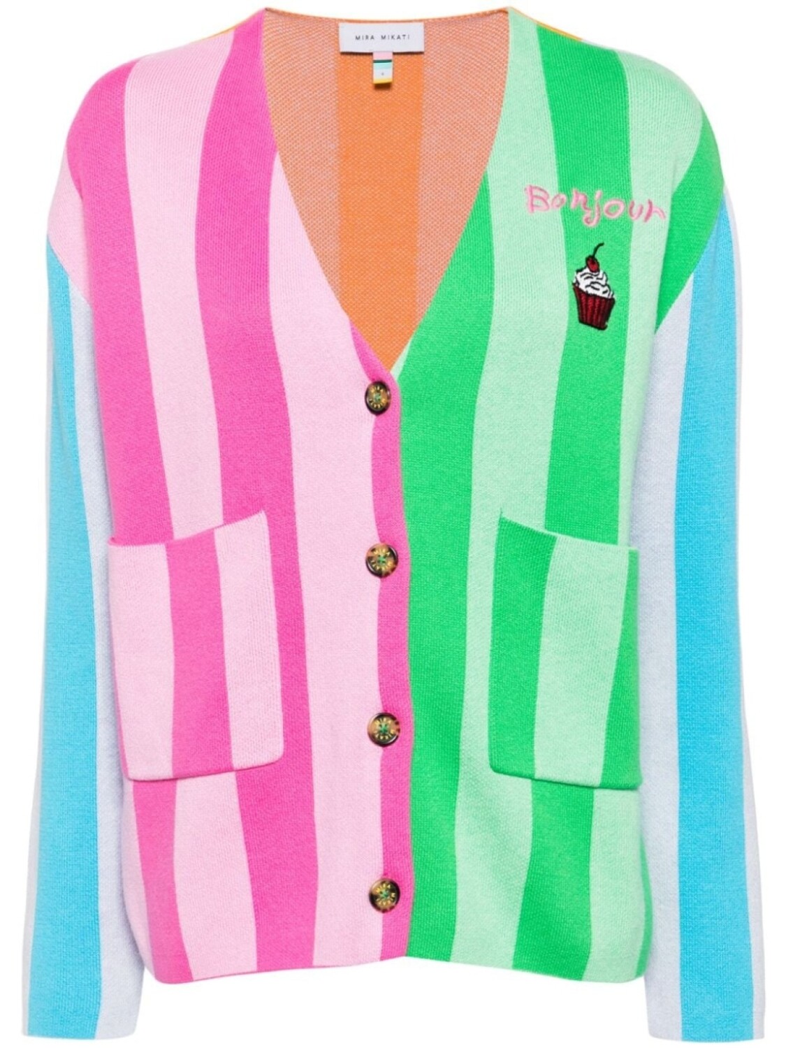 

Кардиган Bonjour в стиле колор-блок Mira Mikati, розовый