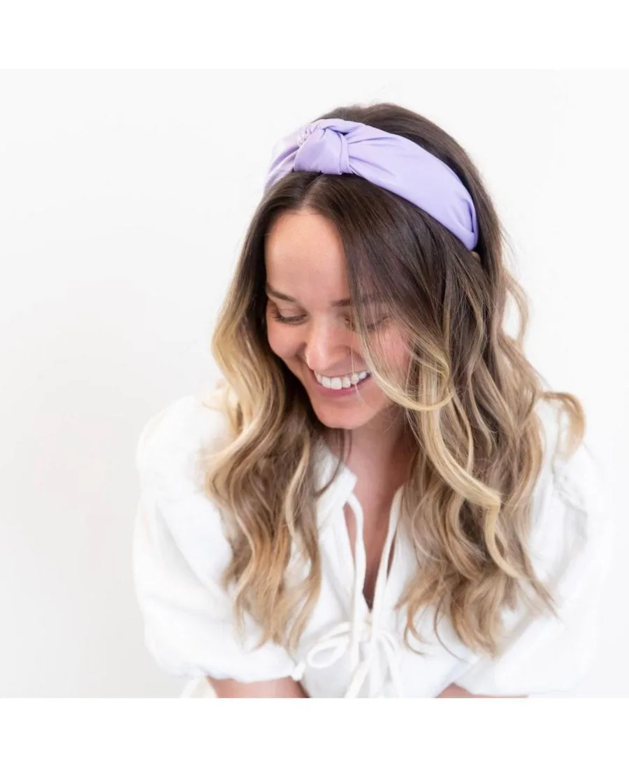 Headbands of Hope Женская повязка на голову "Бруклин" - сиреневого цвета — фото 3