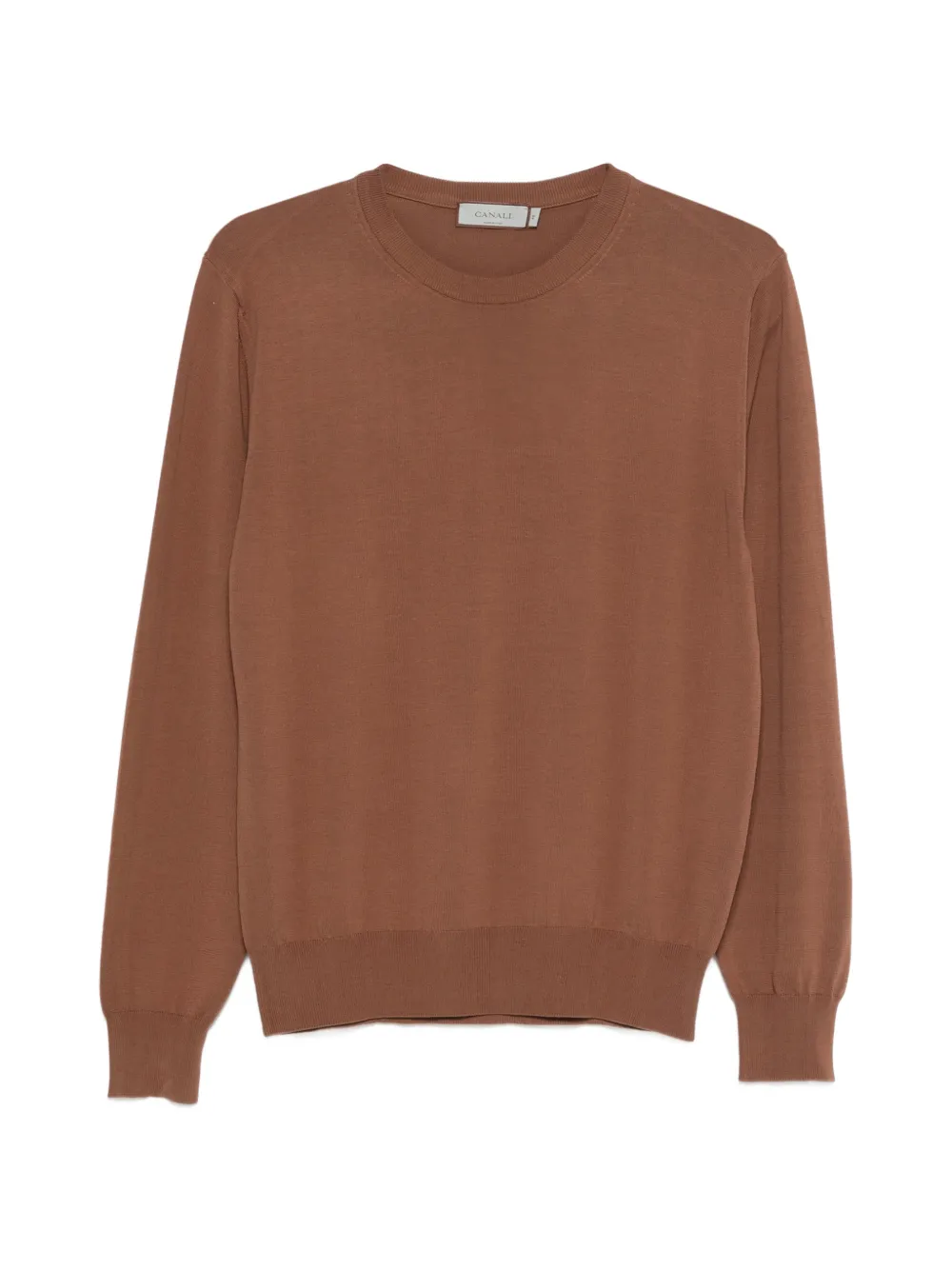 

Свитер с круглым вырезом Canali, коричневый