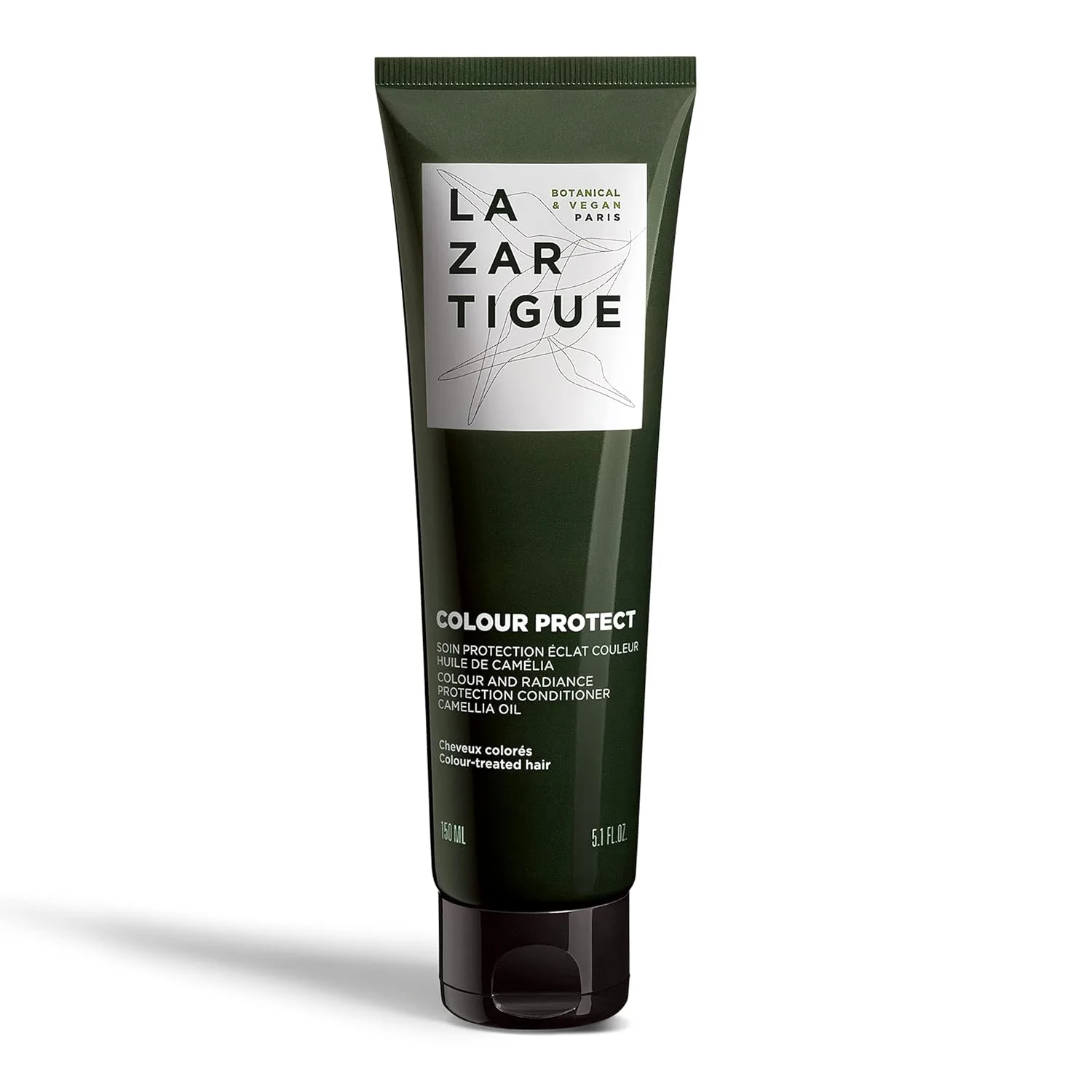 Кондиционер для защиты цвета Lazartigue Color Protect, на растительной основе, веганский, без сульфатов и силиконов, для защиты цвета и сияния кожи, с маслом камелии, 150 мл. white