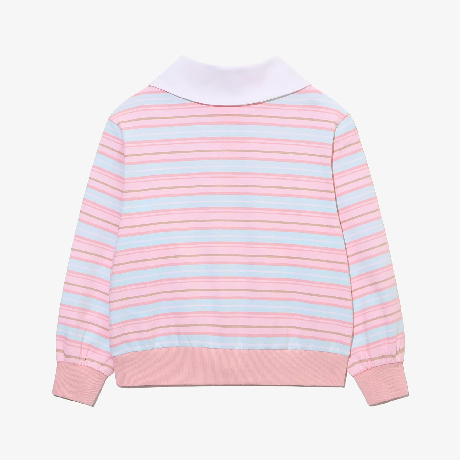 Детский розовый свитшот в полоску с воротником от Fila Kids — фото 3