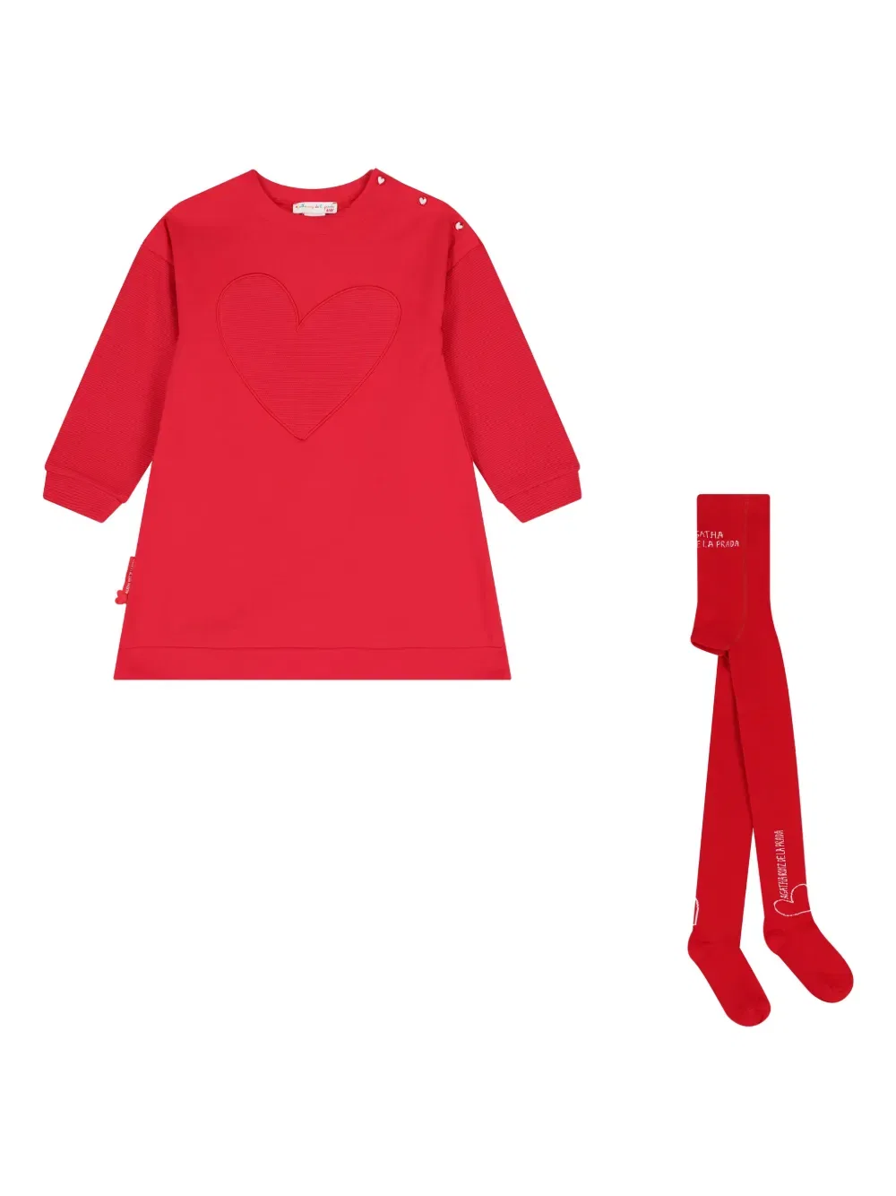 Комплект одежды с мотивом сердца Agatha Ruiz De La Prada, красный