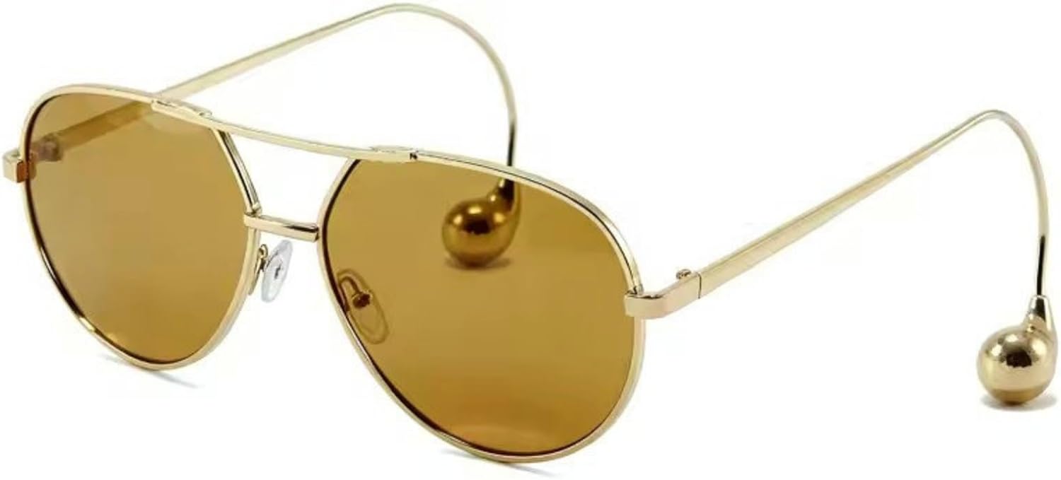 

Солнцезащитные очки-пилот в стиле ретро, ​​золотистые, для женщин и мужчин, 2025 год, металлические серьги-пилот в стиле 90-х, солнцезащитные очки цвета шампанского willochra, C1