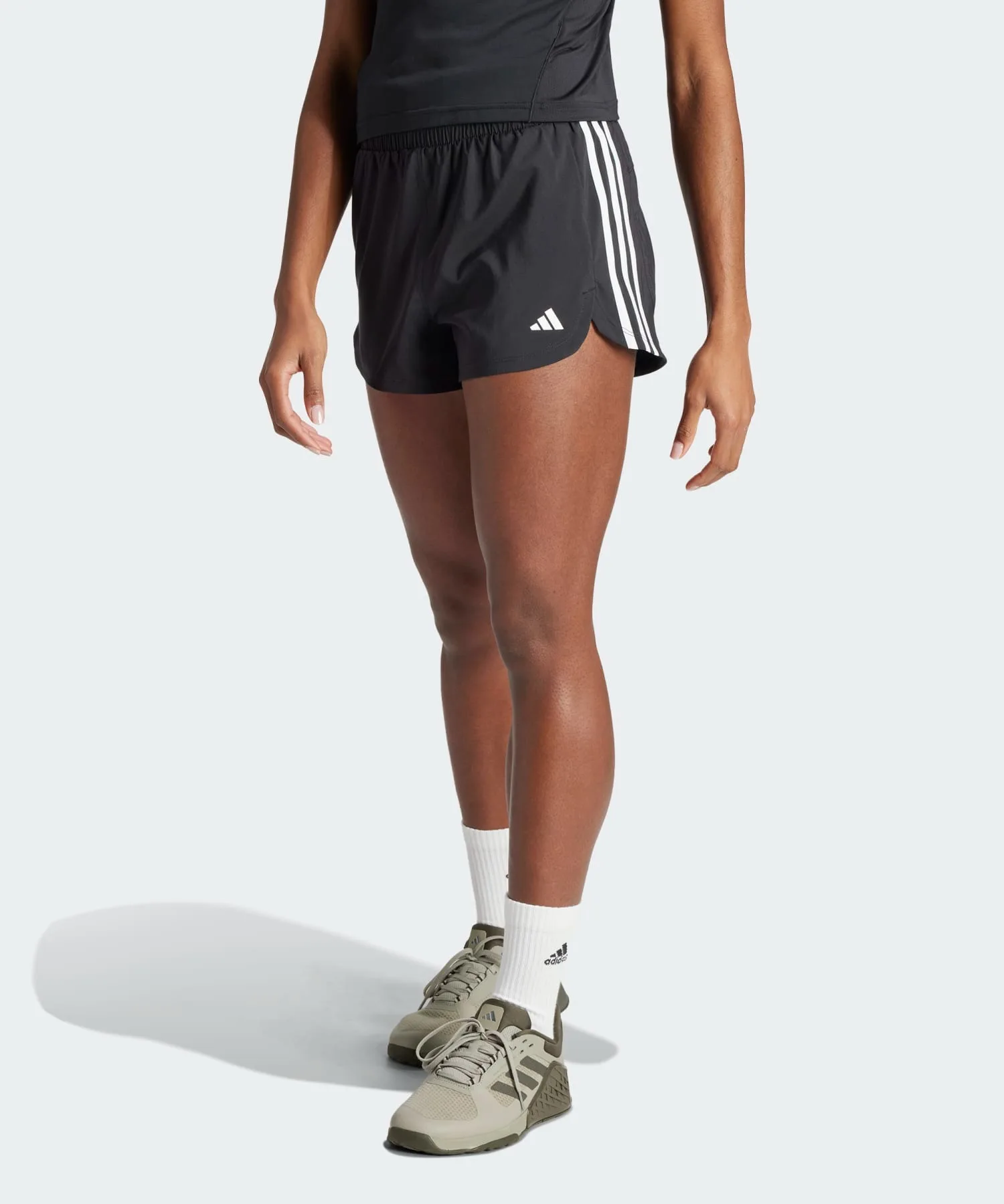 Женские спортивные шорты adidas Training Three Stripes чёрные