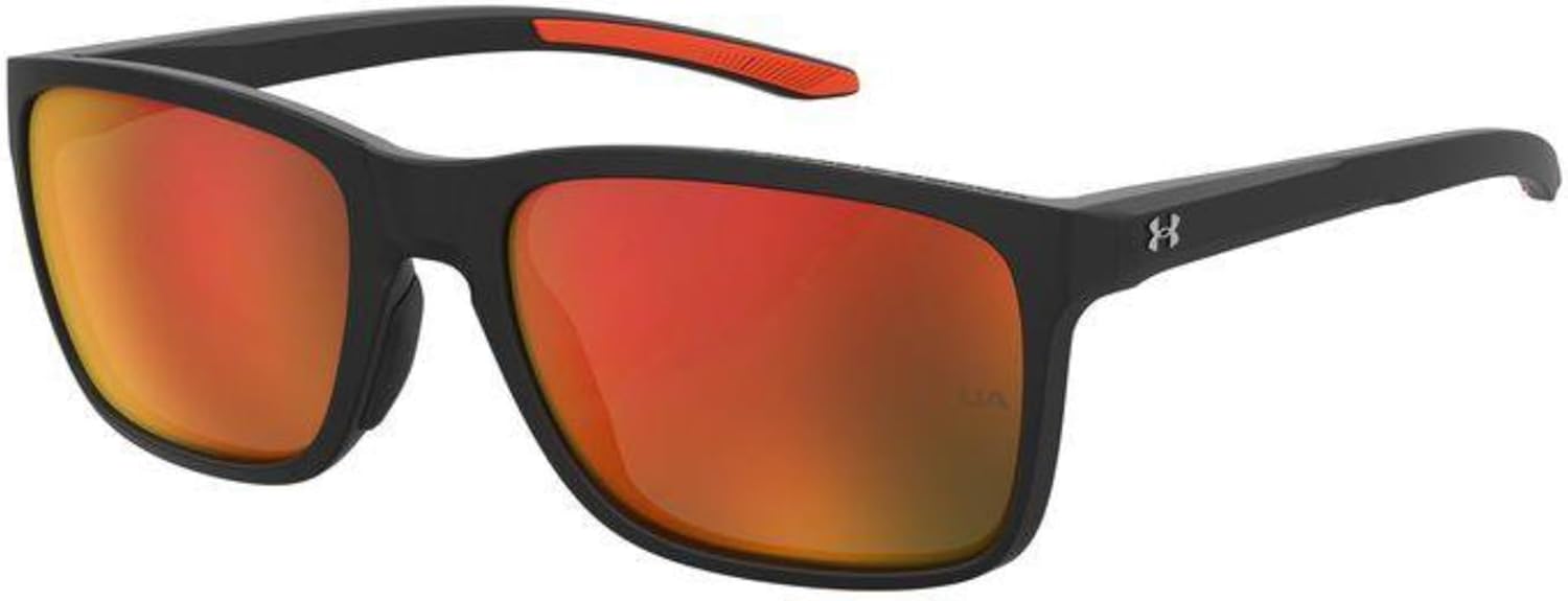 

Under Armour UA0005/S Hustle 0RC2/UZ 58MM Black Orange/Red Multilayer прямоугольные солнцезащитные очки для мужчин +НАБОР с аксессуаром EYEWEAR KIT