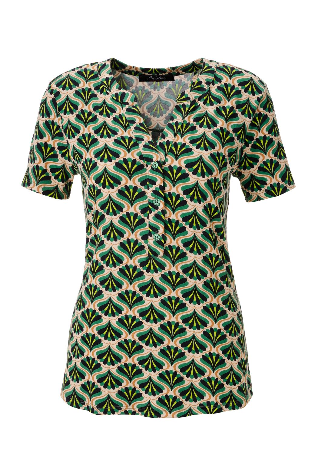 

Aniston CASUAL Футболка в зеленом цвете, Зеленый, Aniston CASUAL Футболка в зеленом цвете