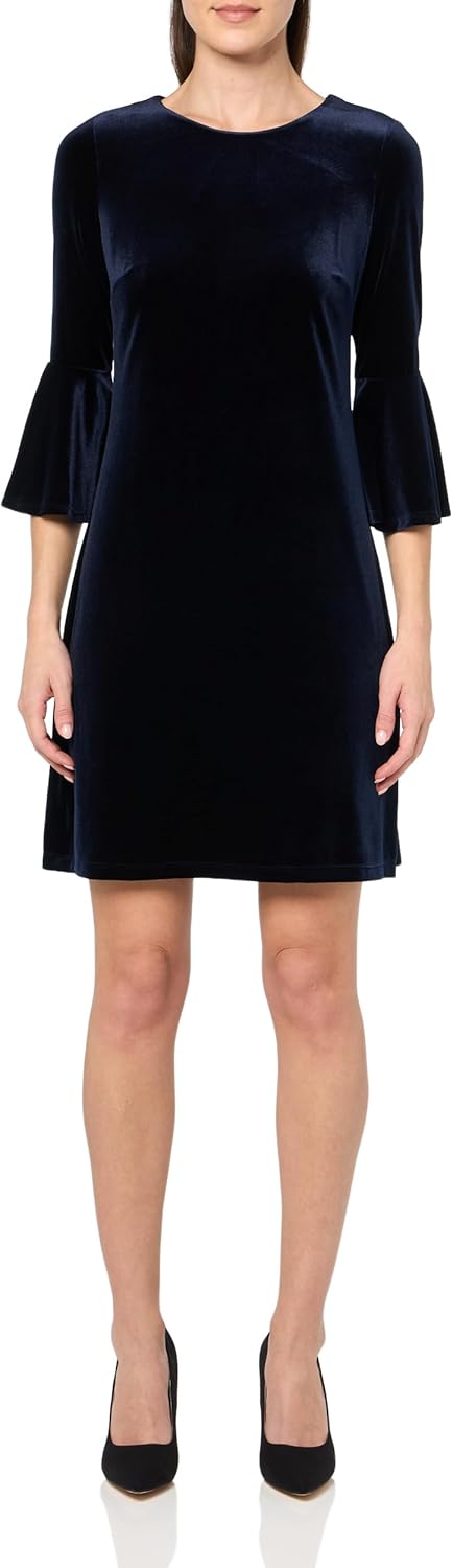 

Женское платье-трапеция Tommy Hilfiger с длинными рукавами и круглым вырезом, Magnificent Navy