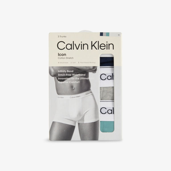 

Набор из трех хлопковых трусов Icon с эластичной тканью Calvin Klein, мультиколор