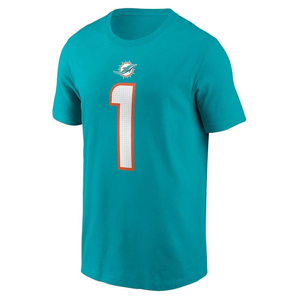 Футболка с именем и номером игрока tua tagovailoa aqua miami dolphins Nike — фото 3