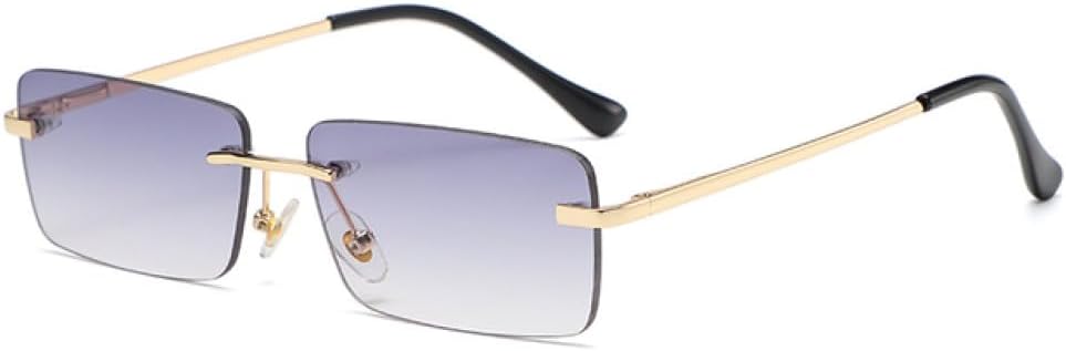 

Винтажные квадратные солнцезащитные очки MUTYNE, маленькие женские солнцезащитные очки без оправы, металлические солнцезащитные очки с защитой от УФ-излучения UV400, Gold Grey