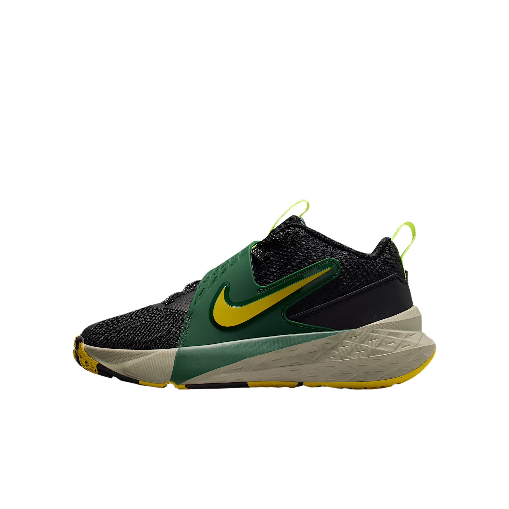

Детские баскетбольные кроссовки Team Hustle D 12 для подростков Nike, черный/зеленый
