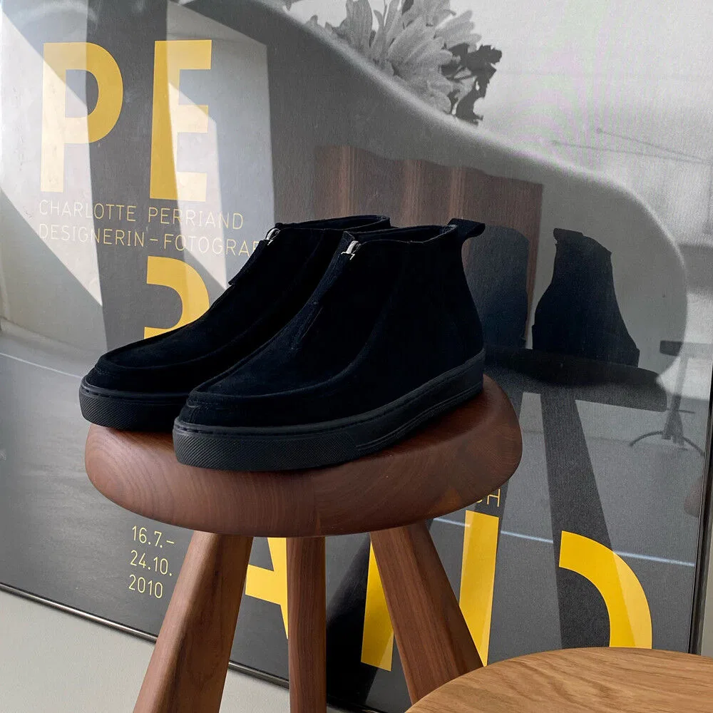 Унисекс ботинки Wallabee из замши чёрного цвета от Jam'T — фото 3